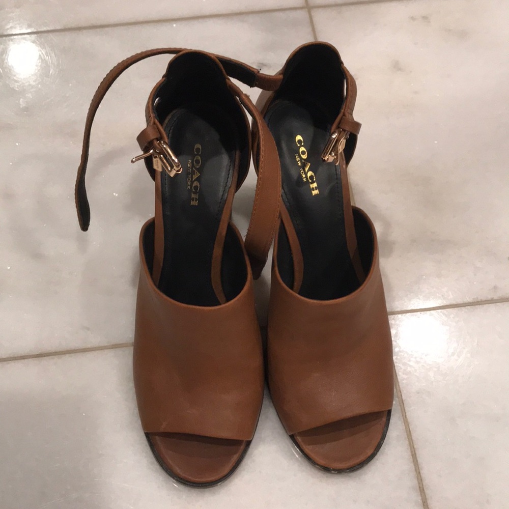 Tan coach heels